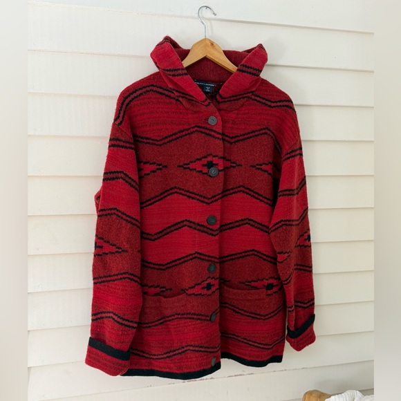 Ralph Lauren Wool Cashmere Hooded Cardigan Sweater L - Picture 2 of 7